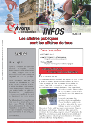 Bulletin n°1 - Mai 2015