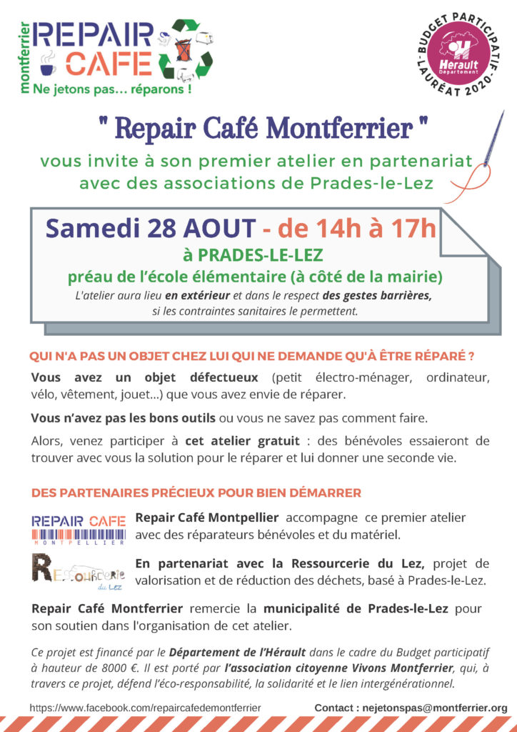 Atelier Repair Café du 28 août